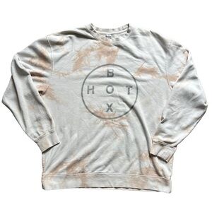 Hot Box Cream and Pink Tie-Dye Graphic Sweatshirt Size 2XL